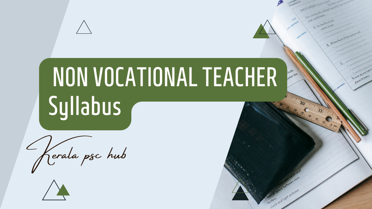 Non Vocational Teacher Syllabus 2023 | Pdf